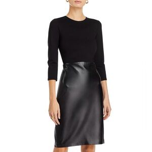 L'AGENCE
Franci Ponté & Leather Combo Dress